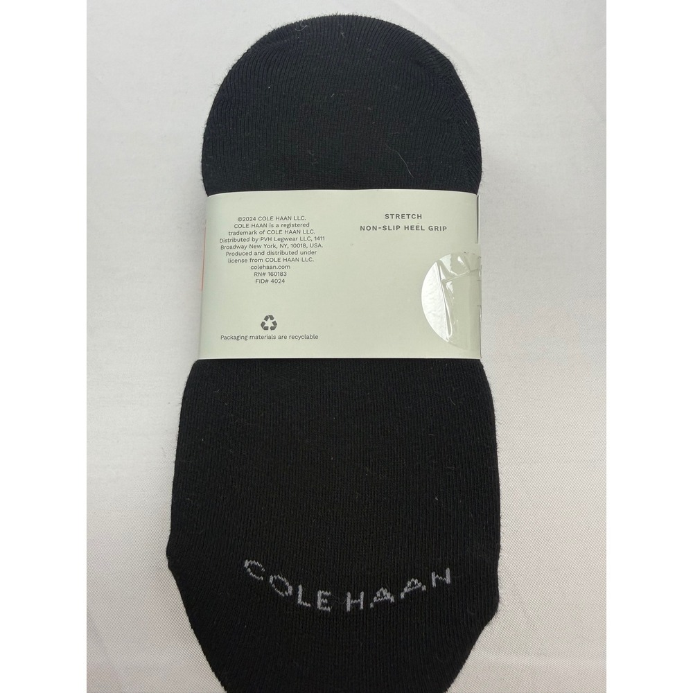 Cole Haan Black Liner Socks 8 Pair Womens No Show Shoe Size 4-10 - Picture 3 of 4